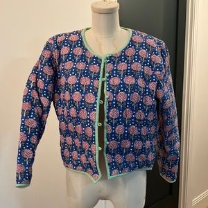 Quilted cotton jacket reversible